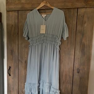 Bohme Flowy Light Blue Maxi Dress